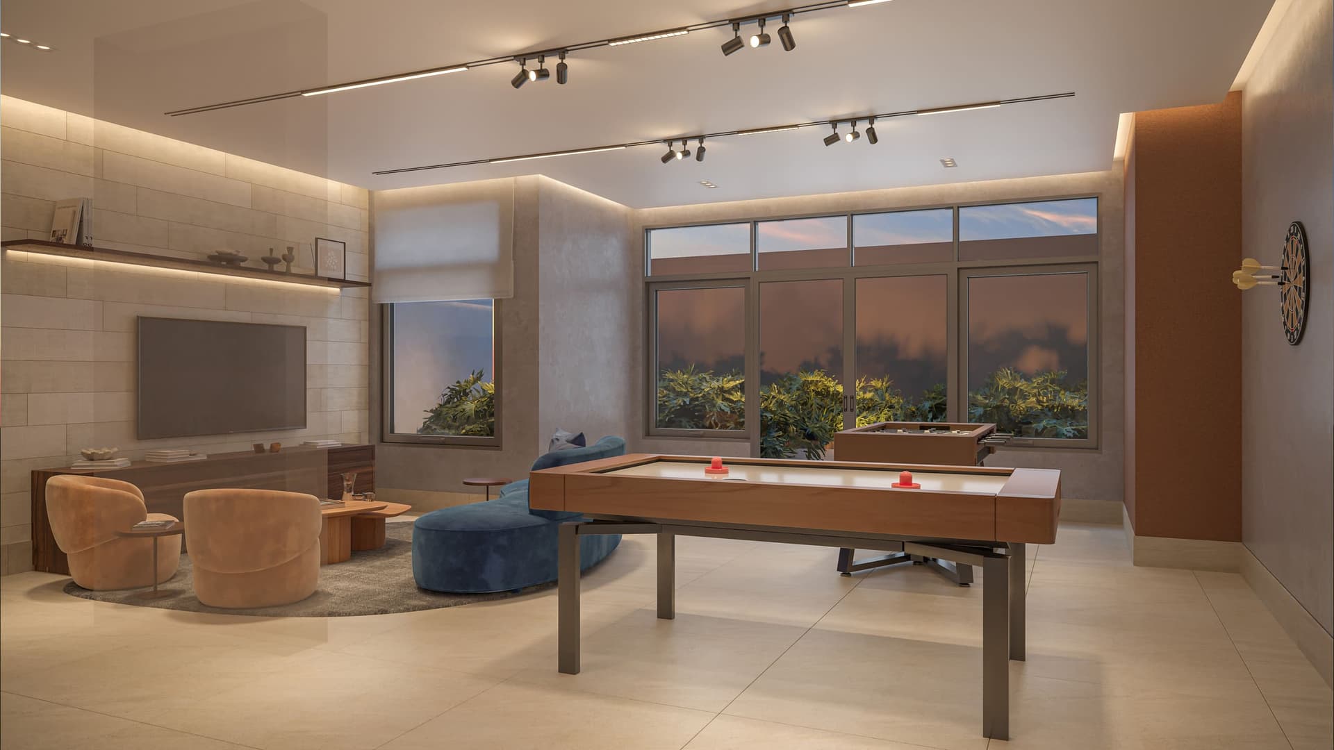 Salão de jogos do Orbya Residences na Vila Carrão
